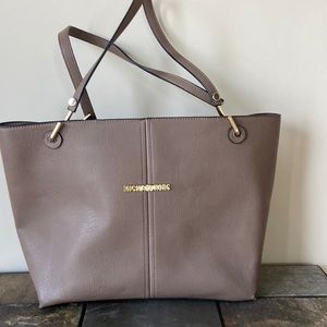 A Michael Kors look-alike taupe shoulder bag